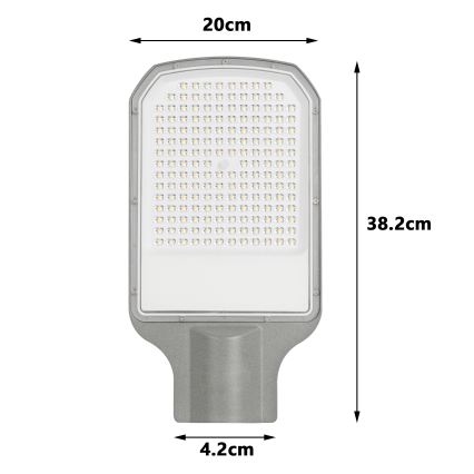 Brilagi - LED gatvės šviestuvas URBANLIGHT LED/100W/230V pilkas IP65