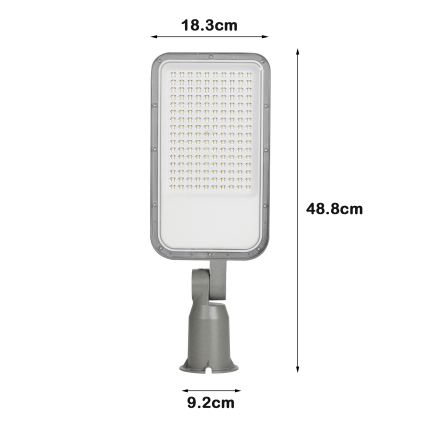 Brilagi - LED gatvės šviestuvas URBANLIGHT LED/100W/230V pilkas IP65