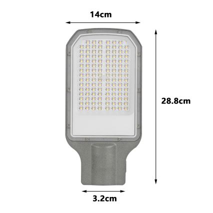 Brilagi - LED gatvės šviestuvas URBANLIGHT LED/50W/230V pilkas IP65