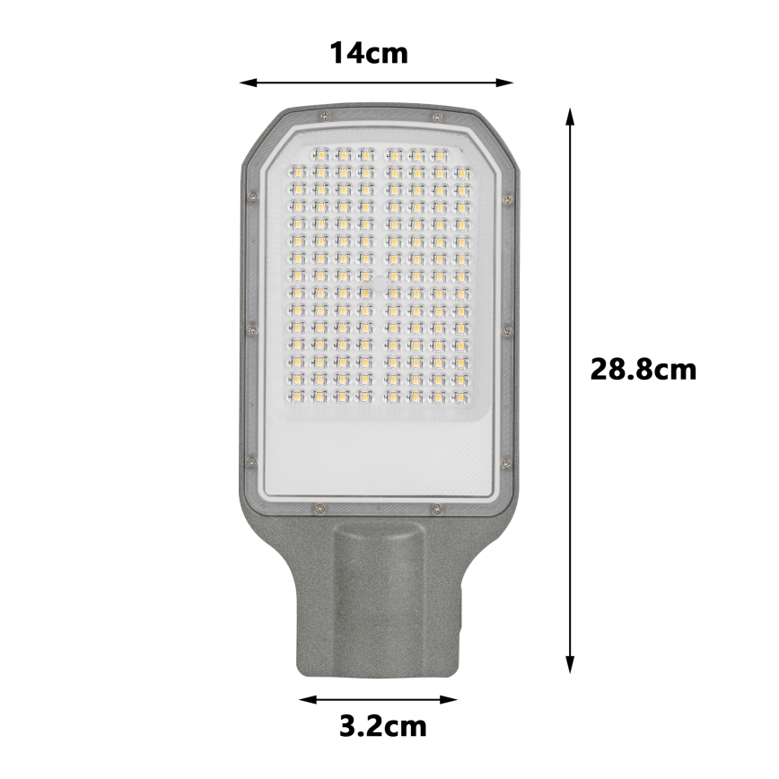 Brilagi - LED gatvės šviestuvas URBANLIGHT LED/50W/230V pilkas IP65