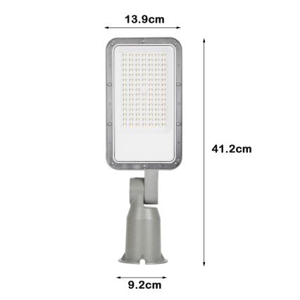 Brilagi - LED gatvės šviestuvas URBANLIGHT LED/50W/230V pilkas IP65