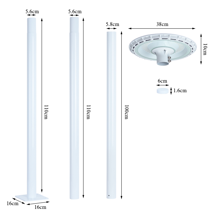 Brilagi - LED gatvės šviestuvas URBANSPARK LED/120W/230V balta IP65