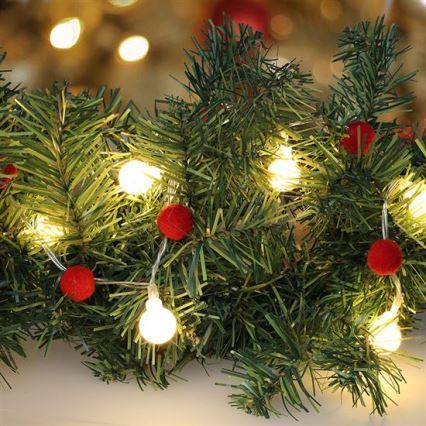 Brilagi - LED girlianda 20xLED/2xAA 1,8m šiltai balta