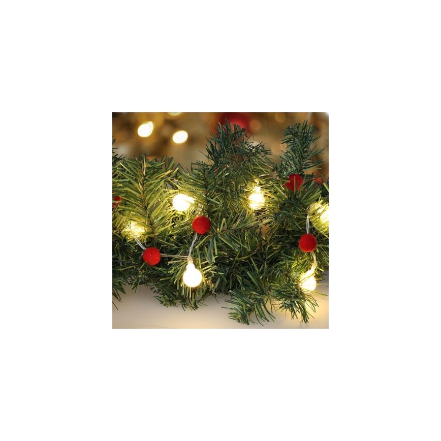 Brilagi - LED girlianda 20xLED/2xAA 1,8m šiltai balta
