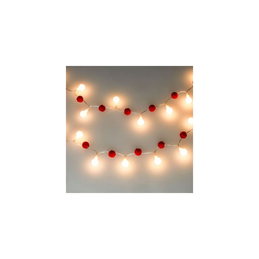 Brilagi - LED girlianda 20xLED/2xAA 1,8m šiltai balta