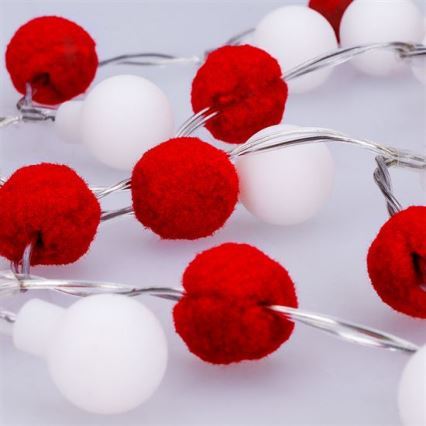 Brilagi - LED girlianda 20xLED/2xAA 1,8m šiltai balta