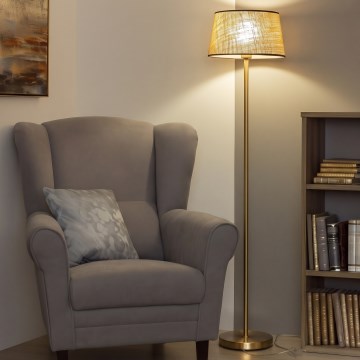 Brilagi - LED grindinė lempa CERIA 1xE27/20W/230V skersmuo 35 cm smėlio/auksinė