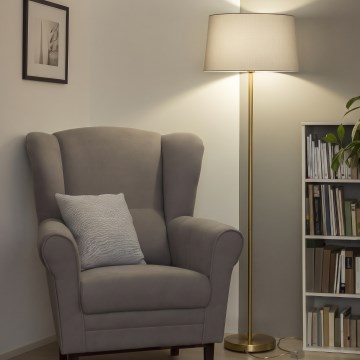 Brilagi - LED grindinė lempa CERIA 1xE27/20W/230V Ø 45 cm pilka/auksinė