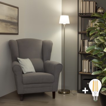 Brilagi - LED grindinė lempa CERIA 1xE27/40W/230V skersmuo 20,5 cm balta/matinis chromas