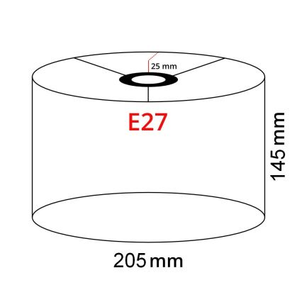 Brilagi - LED grindinė lempa CERIA 1xE27/40W/230V skersmuo 20,5 cm balta/matinis chromas
