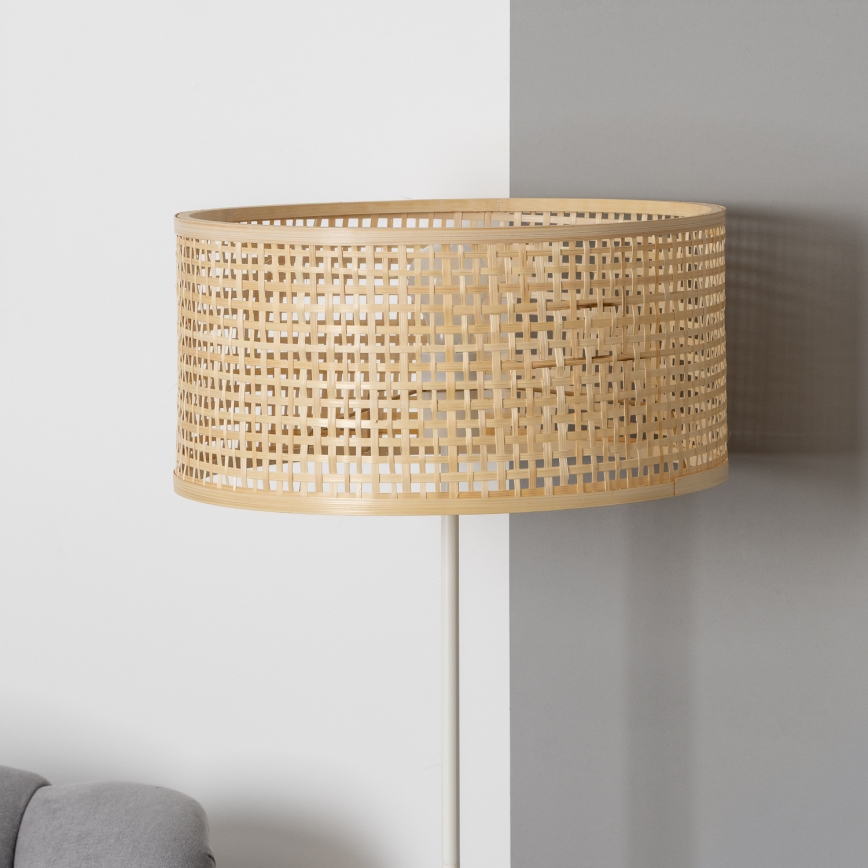 Brilagi - LED grindinė lempa CERIA 1xE27/40W/230V skersmuo 25 cm bambukas/balta