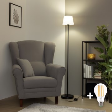 Brilagi - LED grindinė lempa CERIA 1xE27/40W/230V Ø 20,5 cm balta/juoda