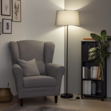 Brilagi - LED grindinė lempa CERIA 1xE27/40W/230V Ø 45 cm pilka/juoda