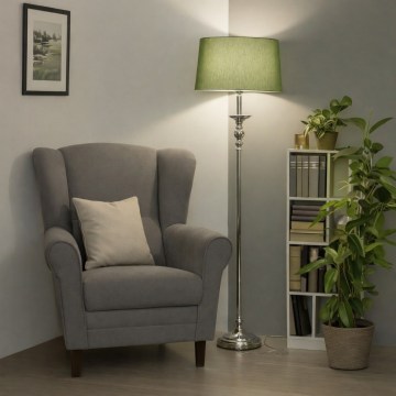 Brilagi - LED grindinė lempa CERIA 1xE27/60W/230V skersmuo 45 cm blizgus chromas/žalia