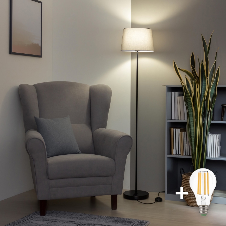 Brilagi - LED grindinis šviestuvas CERIA 1xE27/40W/230V skersmuo 30 cm pilka/juoda