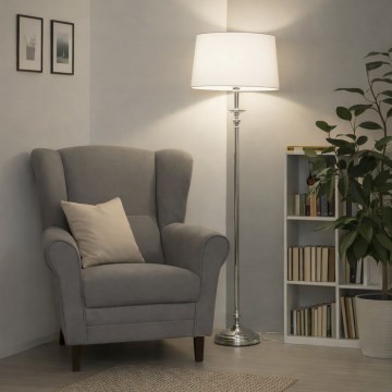 Brilagi - LED grindinis šviestuvas CERIA 1xE27/60W/230V skersmuo 45 cm blizgus chromas/balta