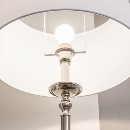 Brilagi - LED grindinis šviestuvas CERIA 1xE27/60W/230V skersmuo 45 cm blizgus chromas/balta