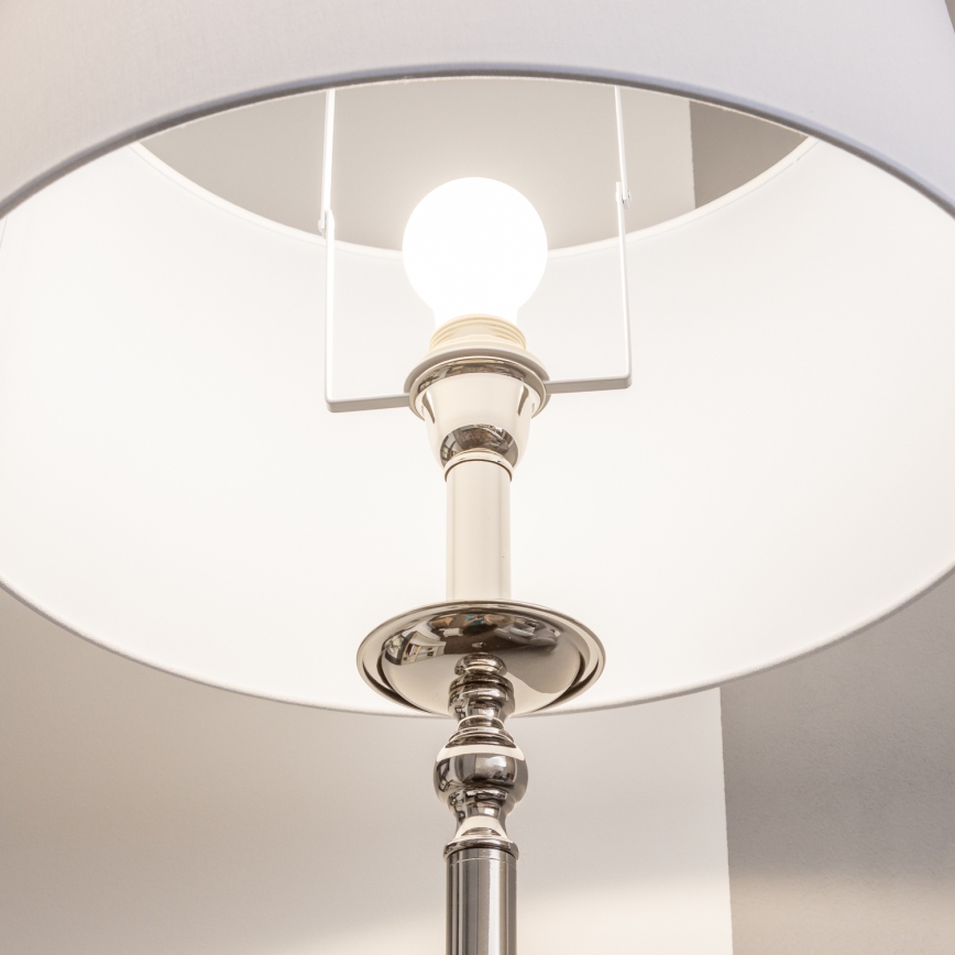 Brilagi - LED grindinis šviestuvas CERIA 1xE27/60W/230V skersmuo 45 cm blizgus chromas/balta