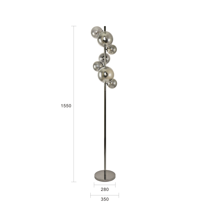 Brilagi - LED grindinis šviestuvas MILLA 7xG9/3W/230V juodas chromas/dūminis