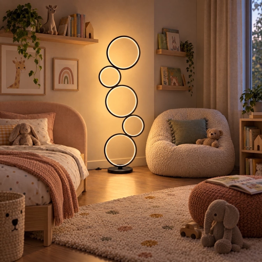 BRILAGI - LED grindų šviestuvas ECHO LED/36W/230V 4000K 110 cm juodas