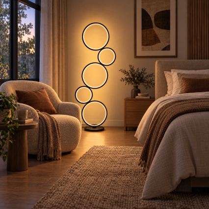 BRILAGI - LED grindų šviestuvas ECHO LED/36W/230V 4000K 110 cm juodas