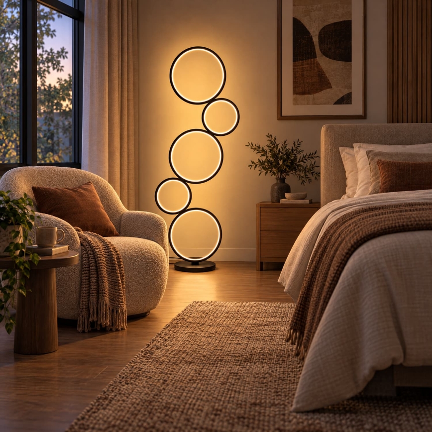 BRILAGI - LED grindų šviestuvas ECHO LED/36W/230V 4000K 110 cm juodas