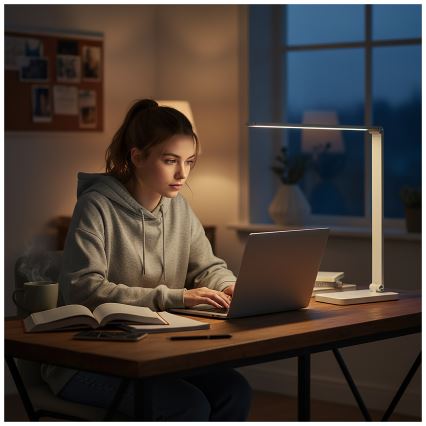 Brilagi - LED jutiklinė stalinė lempa su reguliuojamu ryškumu ir belaidžiu QI įkrovimu MODO CHARGE LED/7W/5V 3000/4000/6000K balta