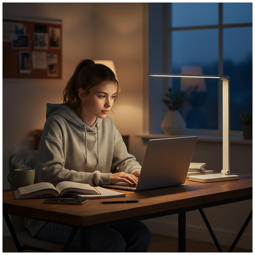 Brilagi - LED jutiklinė stalinė lempa su reguliuojamu ryškumu ir belaidžiu QI įkrovimu MODO CHARGE LED/7W/5V 3000/4000/6000K balta