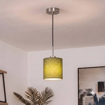 Brilagi - LED kabantis šviestuvas ant laido NUBILA 1xE27/60W/230V skersmuo 14 cm juoda/žalia