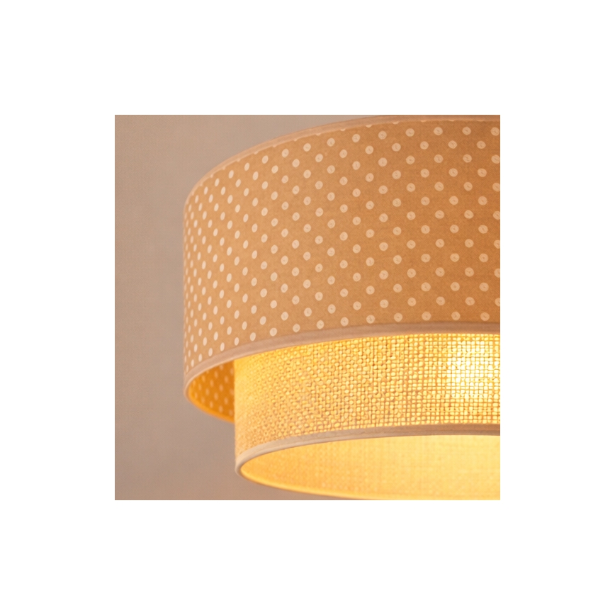 Brilagi - LED pakabinama liustra ant laido BOHO BOBO 1xE27/60W/230V, skersmuo 40 cm, su taškeliais, smėlinė/kreminė