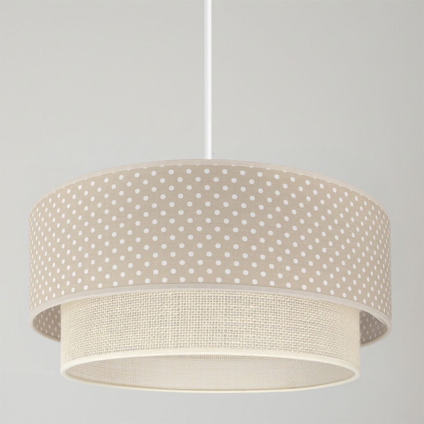 Brilagi - LED pakabinama liustra ant laido BOHO BOBO 1xE27/60W/230V, skersmuo 40 cm, su taškeliais, smėlinė/kreminė