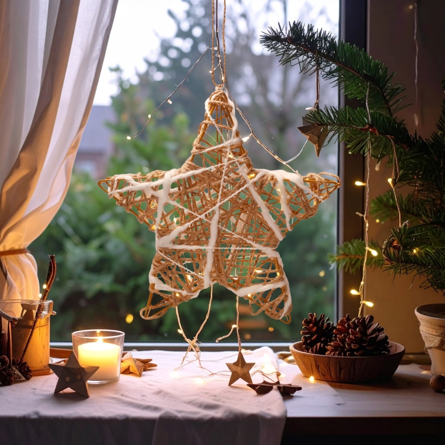 Brilagi - LED Kalėdinė dekoracija LED/2xAA 30x28 cm žvaigždė