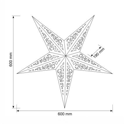 BRILAGI - LED Kalėdinė dekoracija LED/2xAA 60 cm žvaigždė