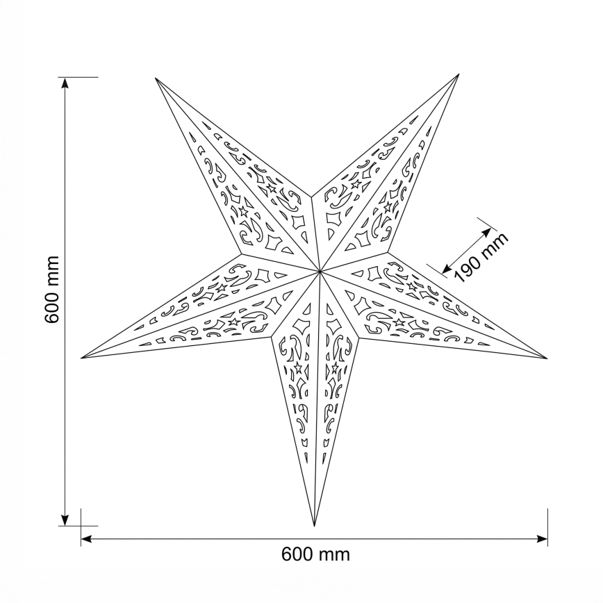 BRILAGI - LED Kalėdinė dekoracija LED/2xAA 60 cm žvaigždė