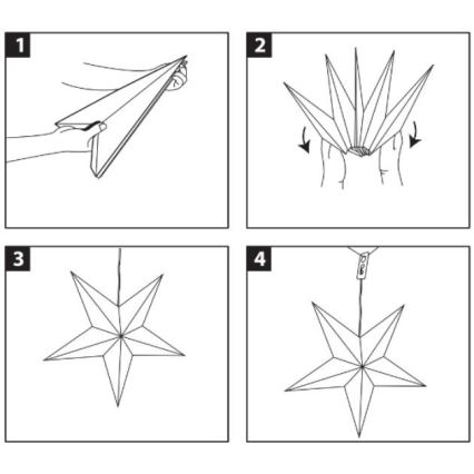 Brilagi - LED kalėdinė dekoracija LED/2xAA 70 cm žvaigždė