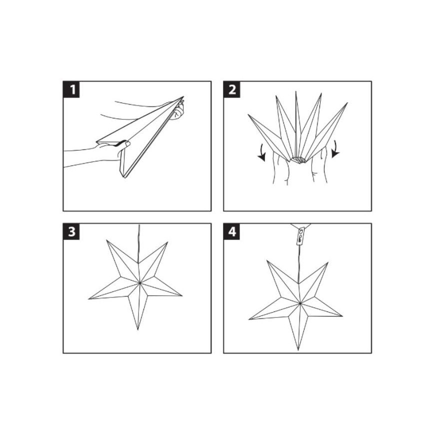 Brilagi - LED kalėdinė dekoracija LED/2xAA 70 cm žvaigždė