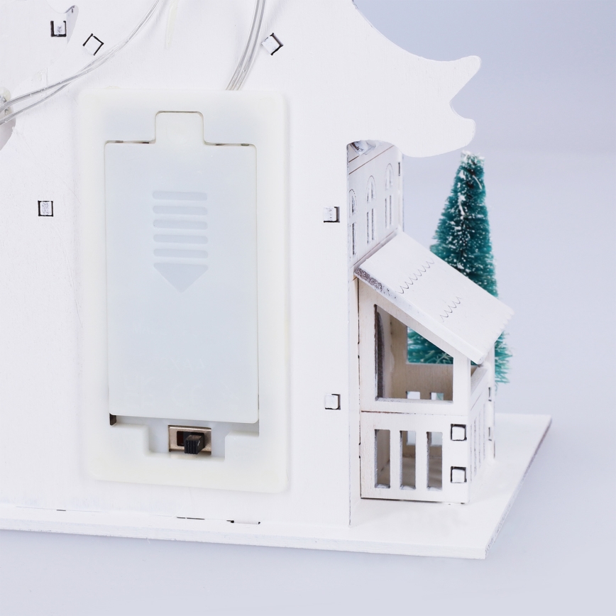 Brilagi - LED kalėdinė dekoracija LED/2xAA bažnytėlė