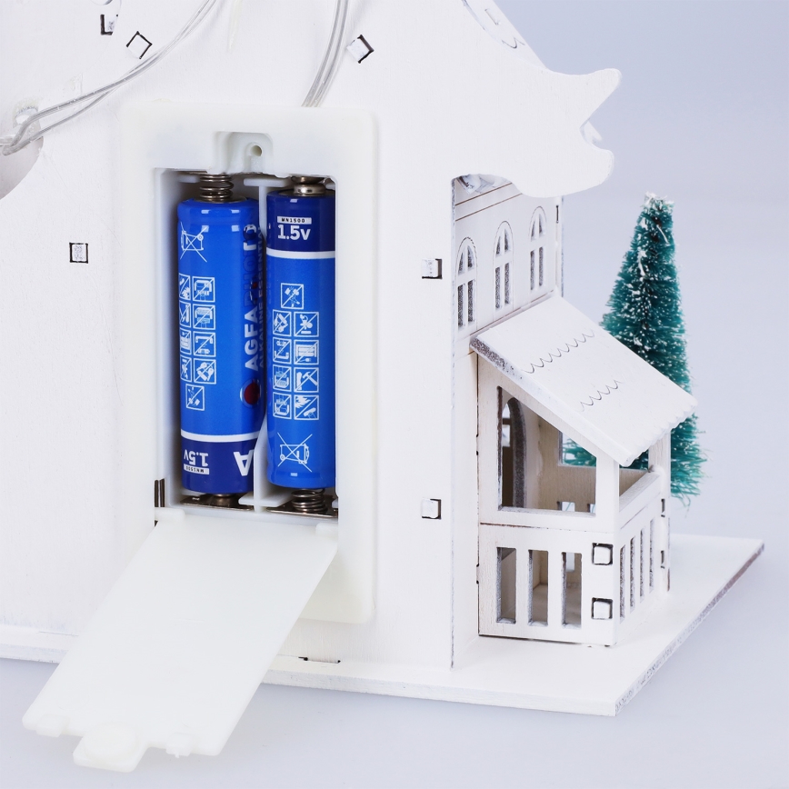 Brilagi - LED kalėdinė dekoracija LED/2xAA bažnytėlė