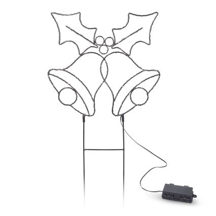 Brilagi - LED kalėdinė dekoracija LED/3xAA IP44 varpeliai