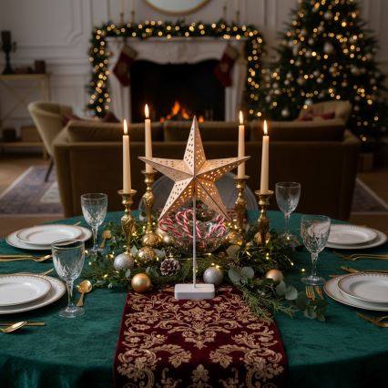 Brilagi - LED kalėdinė dekoracija (žvaigždė), 62x40 cm, maitinama 3xAA