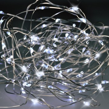 Brilagi - LED kalėdinė girlianda 100xLED/3xAA 10m šaltai balta