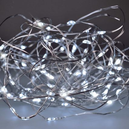 BRILAGI - LED Kalėdinė girlianda 100xLED/3xAA 10m šaltai balta