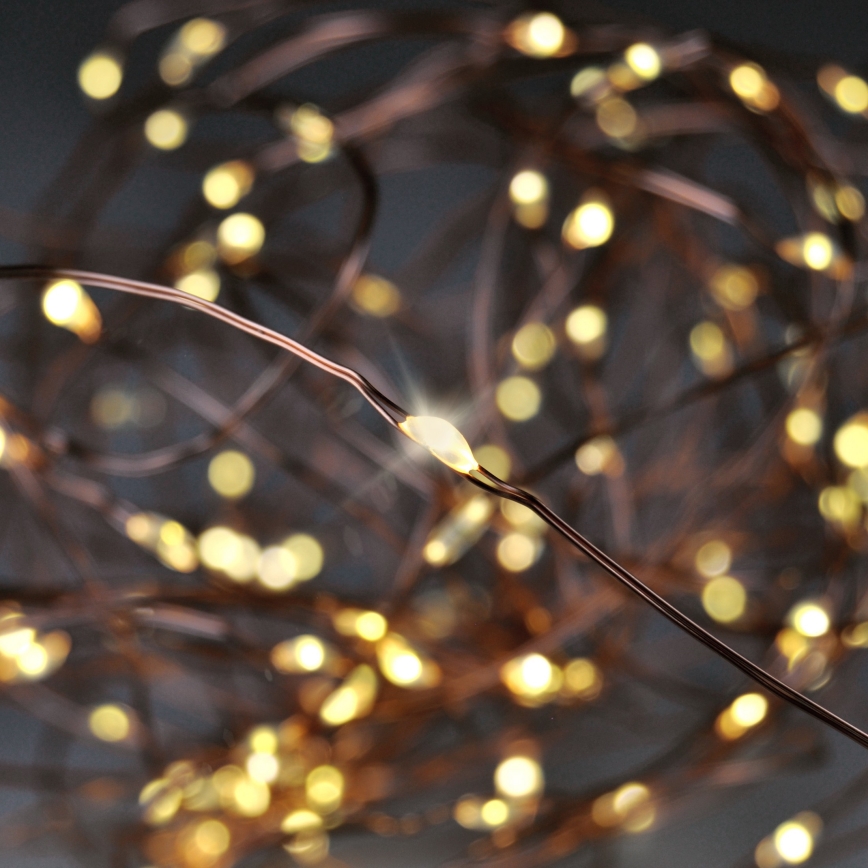 Brilagi - LED kalėdinė girlianda 100xLED/3xAA 10m šilta balta