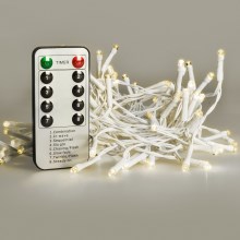 Brilagi - LED Kalėdinė lauko girlianda 120xLED/8 funkcijos/3xAA 9,5m IP44 šiltai balta + valdymo pultas