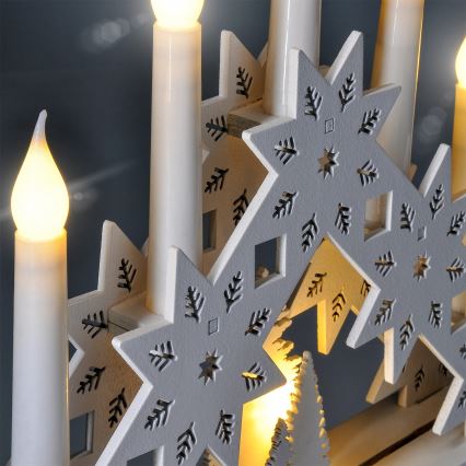 BRILAGI - LED kalėdinė žvakidė 5xLED/2xAA balta