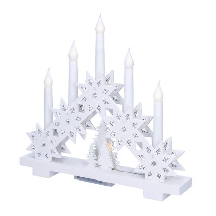 BRILAGI - LED kalėdinė žvakidė 5xLED/2xAA balta