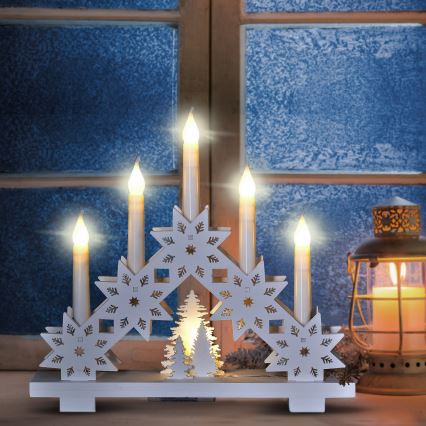 Brilagi - LED kalėdinė žvakidė 5xLED/2xAA