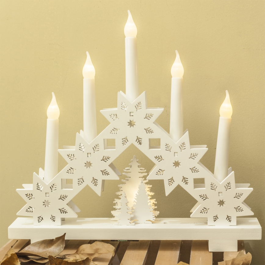 Brilagi - LED kalėdinė žvakidė 5xLED/2xAA