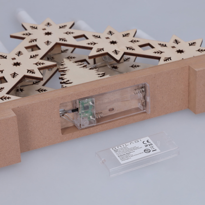 BRILAGI - LED Kalėdinė žvakidė 5xLED/2xAA smėlio spalvos