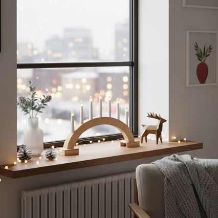 Brilagi - LED Kalėdinė žvakidė 7xLED/2xAA 28x45 cm